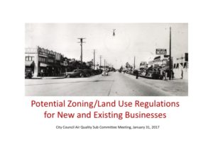 Potential Zoning/Land Use Regulations