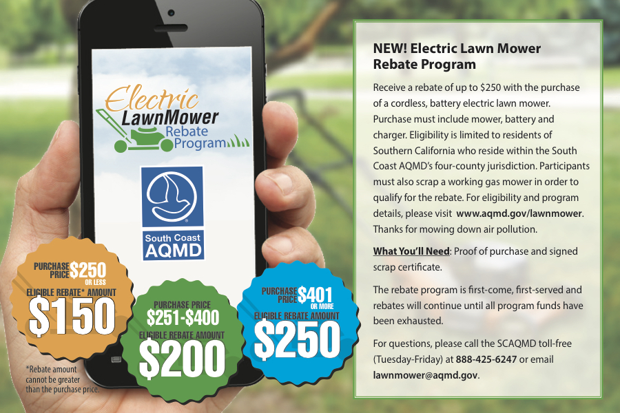 SCAQMD Offers Electric Lawn Mower Rebate Program City Of Paramount